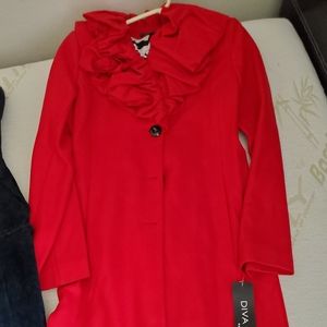 New red trench coat